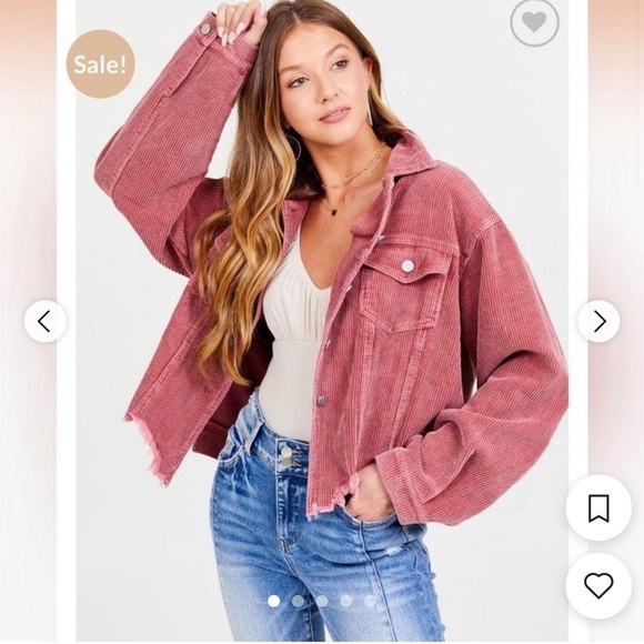 Burgundy Corduroy Jacket - Picture 1 of 5